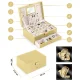 Massido Ms-709 Jewellery Box with Mirror and Key, Gold