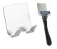 Razor Holder Wall Hanger with Two Hooks, Silver