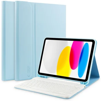 Tech-Protect iPad 10.9" 2022 Keyboard Case SC Pen, Light Blue