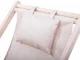 Wooden Beach Lounger Garden Folding Chair, Beige