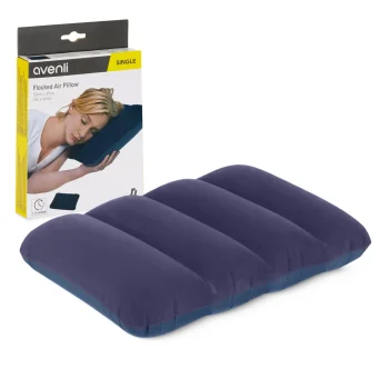 Avenli Inflatable Travel Pillow 53 x 37 cm, Navy Blue