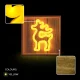 LED Neon Reindeer Light on Wood Base Forever Light FLNW01, Warm White