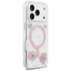 Guess Resin Flowers Glitter MagSafe Case for iPhone 17 Pro, Pink