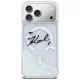 Karl Lagerfeld Liquid Glitter Karl Script Logo MagSafe Phone Case Cover iPhone 17 Pro Max - Clear