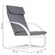 Modernhome Rocking Chair, Grey/White