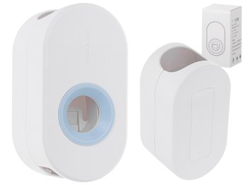 Automatic Toothpaste Dispenser Squeezer Toothbrush Holder, White