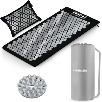 Acupressure Mat with Spikes Neo-Sport NS-903, Black/Silver