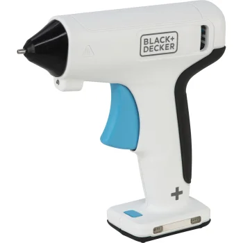 Black + Decker BCGL115 Cordless Hot Glue Gun 3.6V, White