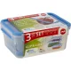 Emsa Clip&Close 508566 Food Storage Containers Set 3 pcs, Blue