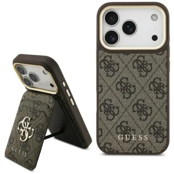 Guess 4G case with Magsafe wallet  iPhone 17 Pro - brown