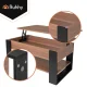 Ruhhy Coffee Table with Lift Top, 92x51x47-61 cm, Oak/Black