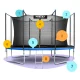 Neo-Sport Garden Trampoline 465 cm (15 ft) with Inner Net and Ladder