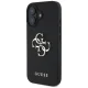 Guess Grained Big 4G Logo Small Classic Logo Case for iPhone 16, Black