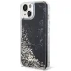 Guess iPhone 14 Case Liquid Glitter Marble, Black