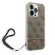 Guess Print 4G Cord Case for iPhone 14 Pro Max - Brown