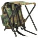 Folding Fishing Stool with Backpack Chair for Camping 80kg, Camo