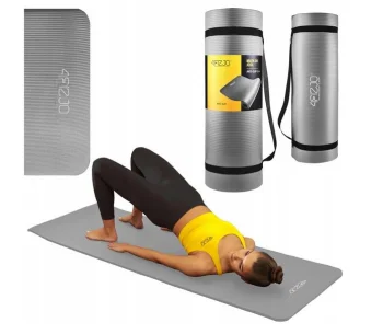 4Fizjo 228 NBR Fitness and Yoga Mat, 180x60x1.5 cm, Grey