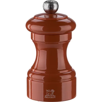 Peugeot Bistro Pepper Mill 10 cm, Lacquered Wood, Terracotta