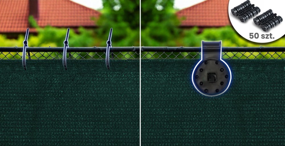 Plonos Premium Green UV Protection Garden Shade Net 1.5x25m 140g/m² + 50 Clips (1)