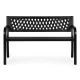 MultiGarden Garden Bench with Openwork Backrest, 120x50 cm, Black