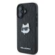 Karl Lagerfeld iPhone 16 Case Monogram Choupette Head Pin, Black