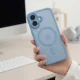 Tech-Protect MagPeak MagSafe CC case for iPhone 17, matte blue