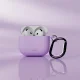 Puro Icon Silicone Case for AirPods 4 with Carabiner, Purple