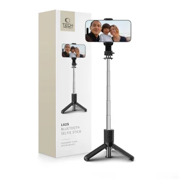 Tech-Protect L02S Bluetooth Selfie Stick with Tripod 72cm Black
