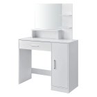 Makeup Vanity Table with Mirror and Drawer ModernHome, White