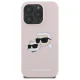 Karl Lagerfeld iPhone 16 Pro Max Case Silicone Karl & Choupette Head MagSafe, Pink