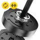 4FIZJO 25mm Spinlock Barbell Collars, Pair of Metal Screw Clamps for Dumbbells