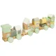 LULILO Vico Pastel Wooden Train with Blocks, 22 pcs