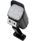 LED solar lamp with dummy security camera and remote control, black