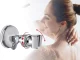 Shower Head Holder with Suction Cup and Rotating Head Chrome