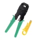 Crimping Tool for RJ45, RJ12, RJ11 Plugs with Cutter and Wire Stripper