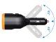 Cigarette Lighter Splitter 12-24V 80W Car Charger with 2 USB-A and USB-C QC 3.0