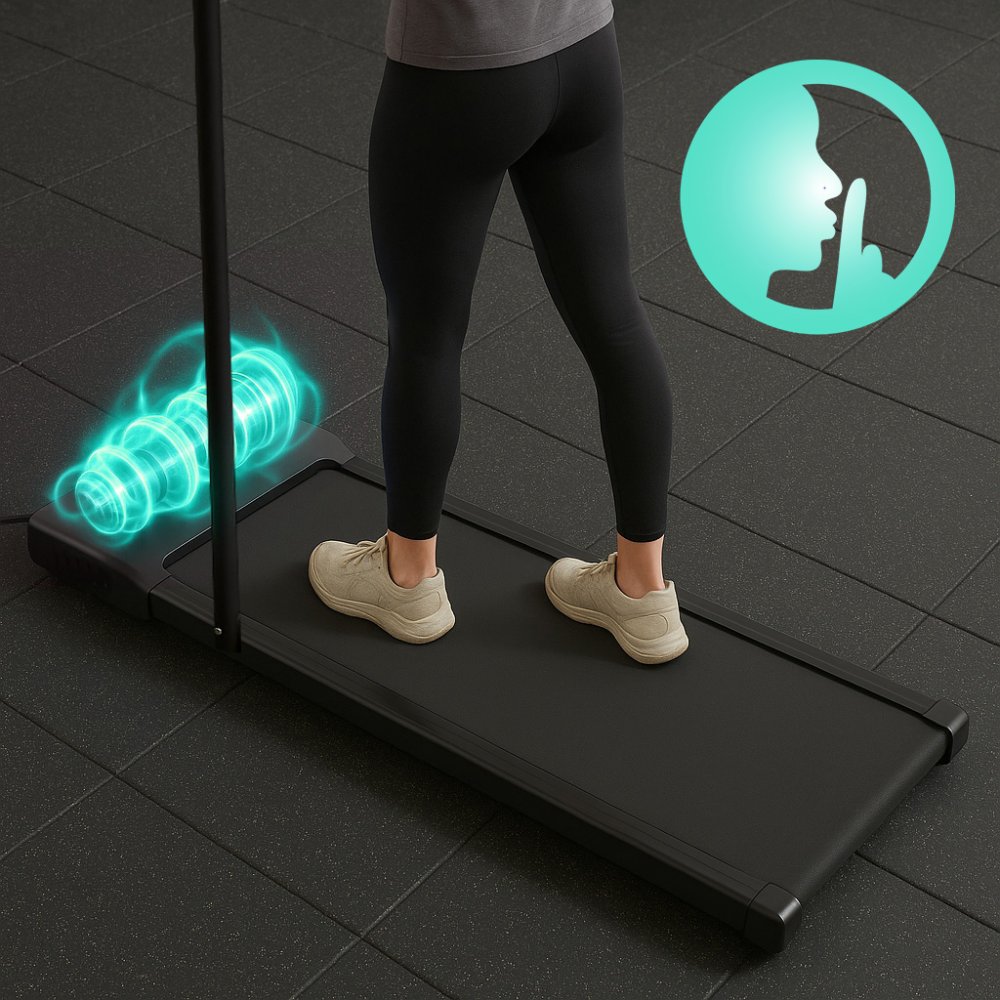 ModernHome Under Desk Treadmill Walking Pad with Handle 10 km/h for Home Office (2)