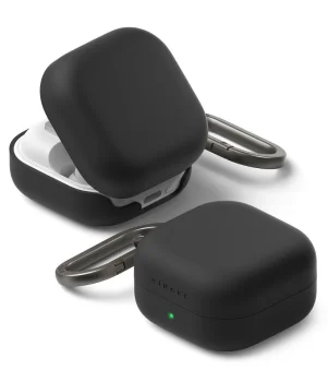 Ringke Silicone Case for Samsung Galaxy Buds 4 / Buds 4 Pro, Black
