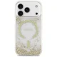 Guess Resin Bottom Glitter MagSafe Case for iPhone 17 Pro, Gold