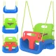 Kruzzel 3-in-1 Kids Swing for Home and Garden, Green-Blue