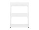Storage Trolley on Wheels, Rolling Cart Organizer Shelf for Bathroom Kitchen Laundry Room Narrow Places, White
