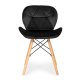ModernHome Velvet Dining Chairs Set of 4 for Kitchen and Living Room, Black