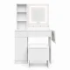 ModernHome Dressing Table with LED Mirror and Stool