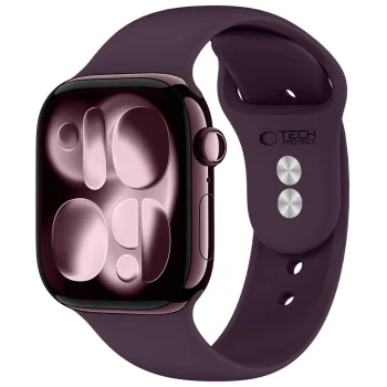 Tech-Protect Silicone dirželis Apple Watch 44 / 45 / 46 / 49 mm, tamsiai vyšninis