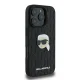 Apple iPhone 16 Pro Max 6.9\" Karl Lagerfeld Monogram Karl Head Pin Case Cover, Black