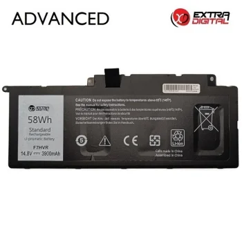 Laptop Battery DELL F7HVR, Extra Digital Advanced, 3900mAh, 14.8V, 58Wh