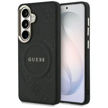 Guess Saffiano Peony Embossed Ring MagSafe Case for Samsung Galaxy S26+
