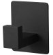 Set of 4 Self-Adhesive Black Bathroom Hooks