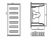 MCB Distribution Box TIBOX 440x1050x115mm, 6x16P, Surface Mount, IP54