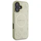 Guess Saffiano Peony Classic Logo MagSafe Case for iPhone 16 - Gold